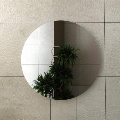 Espelheira Para Banheiro Redonda 60cm Multimóveis Cr10114 Cinza Cinza