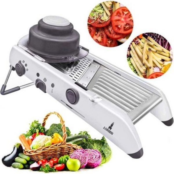 Mandoline Fatiador Profissional 18 Tipos de Corte Inox
