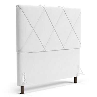 Cabeceira Cama Box Casal Mel 140cm Com Frame Sintético Branco - Desk Design