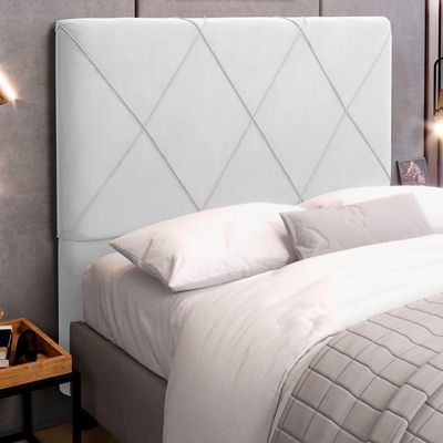 Cabeceira Cama Box Casal Mel 140cm Com Frame Sintético Branco - Desk Design