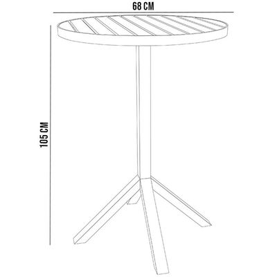 Kit Mesa Bistrô Com 03 Banquetas Área Gourmet D04 Bege