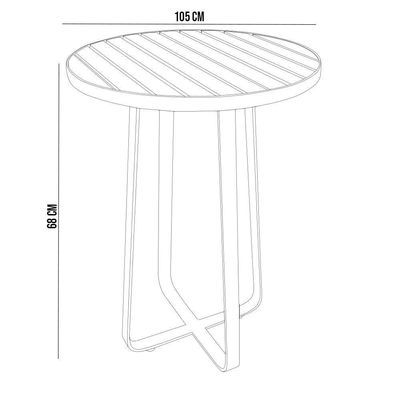 Kit Mesa Bistrô Com 03 Banquetas Área Gourmet D04 Bege