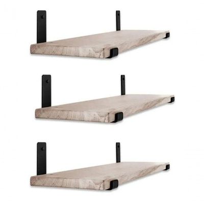 Suporte Madeira Pinus Moderno Parede P/ Home Office 100X50X20