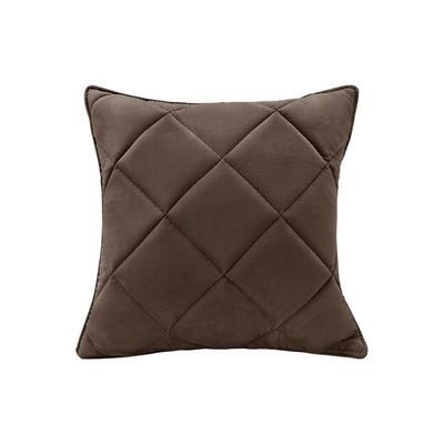 Almofada Decorativa Nina Matelassê 48X48 Veludo Marrom