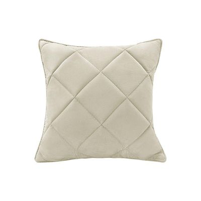 Almofada Decorativa Nina Matelassê 48X48 Veludo Bege