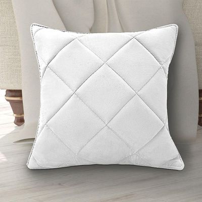 Almofada Decorativa Nina Matelassê 48X48 Corano Branco