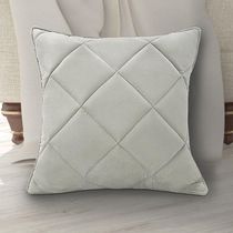 Almofada Decorativa Nina Matelassê 48X48 Veludo Prata
