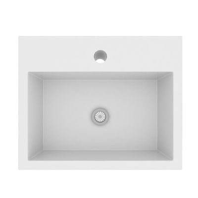 Conjunto Para Banheiro Armário Gabinete 01 Porta 60 Cm Com Cuba Duna B06 Branco Nogal - Lyam Decor