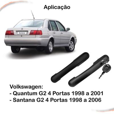 Par Maçanetas Diant Preto C/ Chave Santana G2 98 a 06 4 Ptas