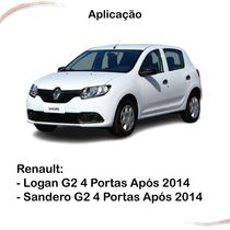 Kit 4 Maçanetas Interna Puxador Porta Sandero Logan Apos 14