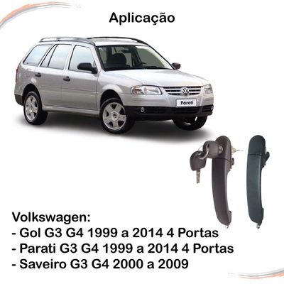 Par Maçaneta Ext Diant Snake Key Gol Parati 99 a 14 4 Portas