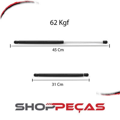 Par Amortecedores Para Uso Geral 45,0 X 31,0 Cm Carga 62 Kg