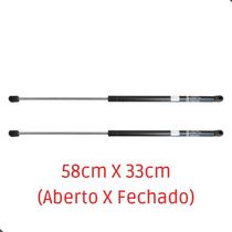 Par Amortecedor Pistão Mola 58Cm X 30Cm Armário Capota Fibra