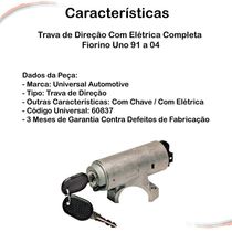 Trava de Direção Com Elétrica Completa Fiorino Uno 91 a 04