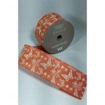 Fita Decorativa Laranja Com Borboletas