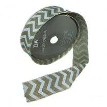 Fita Decorativa Juta Bege Com Detalhes Branco 7 X 9.14