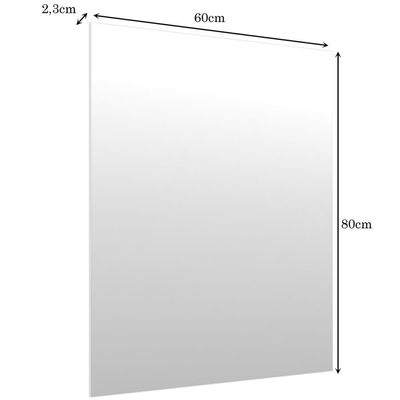 Espelho Para Banheiro Com Painel 60X80 Alfa B06 Branco