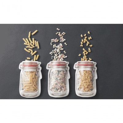 Kit 3 Saco Bolsa Frasco Ziplock Para Alimento/ Artigos