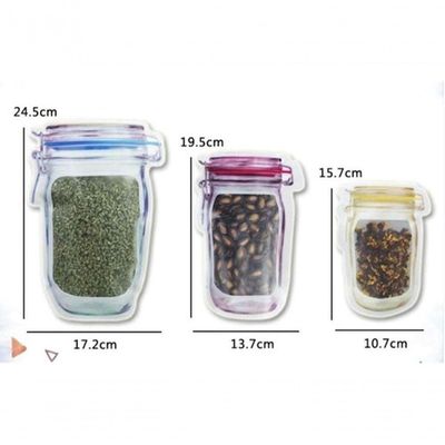 Kit 3 Saco Bolsa Frasco Ziplock Para Alimento/ Artigos
