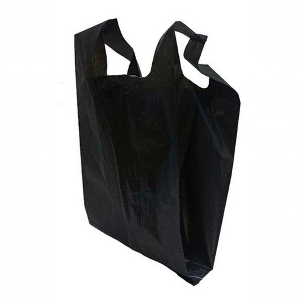 Sacola Plástica Reciclada Reforçada Preta Com 5Kg