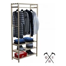 Kit Arara Para Lojas Design Madeira Natural Reforçada E Aparador Expositor Moderno 100% Pinus 60X50C
