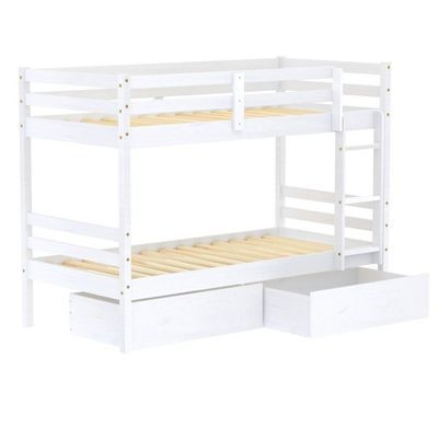 Beliche Infantil Eco Com 02 Gavetas Madeira Maciça Branco Megamobilia