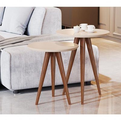 Conjunto Mesas De Apoio Trieste Perola