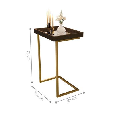 Mesa De Apoio Reggio Canela Pe Dourado