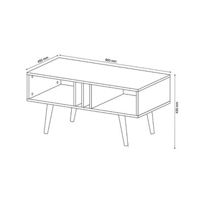 Mesa Centro Sala MC2226 Natural - Tecno Mobili