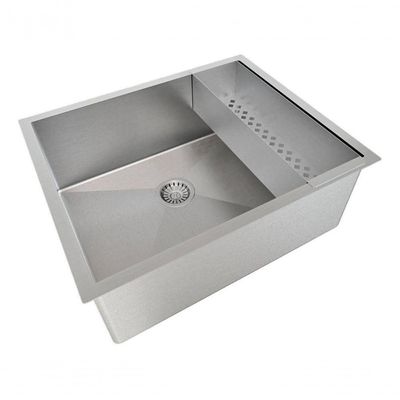 Pia Cuba C/ Escorredor Em Aço Inox 50X40 P/ Varanda Gourmet