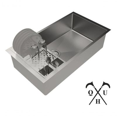 Pia Black Cuba Cozinha Escorredor Calha Pia Umida Inox 80x40