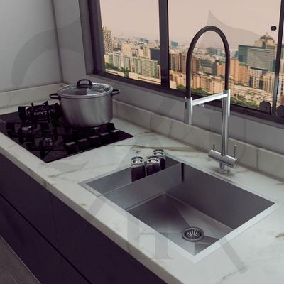 Cuba Em Aço Inox Lava Louça C/ Escorredor 70X40 P/ Varanda G