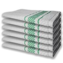 6 Panos De Prato Atoalhado Felpudo 370G/M² Premium Verde