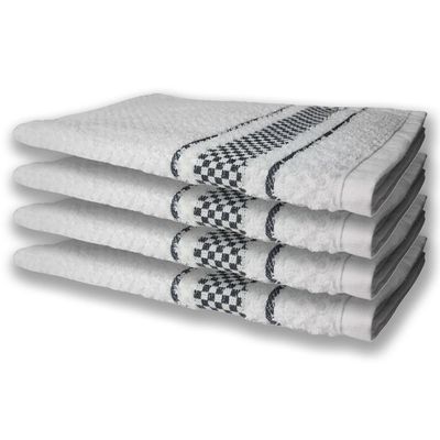 8 Panos De Prato Atoalhado Felpudo Premium 4 Roxo 4 Preto