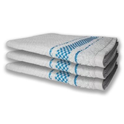 9 Panos De Prato Atoalhado Felpudo Premium Azul