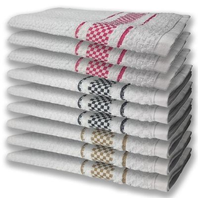 9 Panos De Prato Atoalhado Felpudo Premium Rs+Pr+Mr