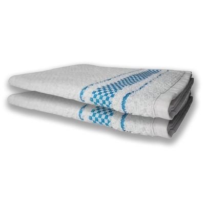 4 Panos De Prato Atoalhado Felpudo Premium Verde+Azul