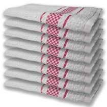 8 Panos De Prato Atoalhado Felpudo Rosa