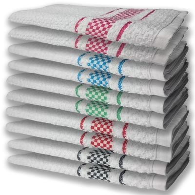 10 Panos De Prato Atoalhado Felpudo Pr+vm+vd+az+rs