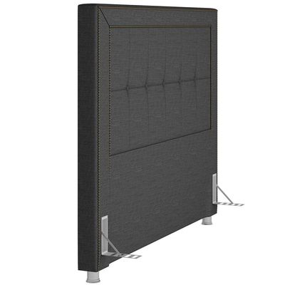 Cabeceira Cama Box Casal 140cm P05 Atenas Linho Cinza Escuro