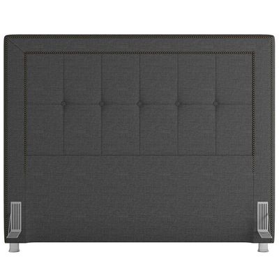 Cabeceira Cama Box Casal 140cm P05 Atenas Linho Cinza Escuro