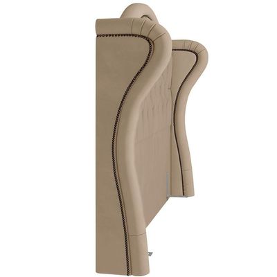 Cabeceira Cama Box Casal 140cm P05 Lisboa Veludo Bege