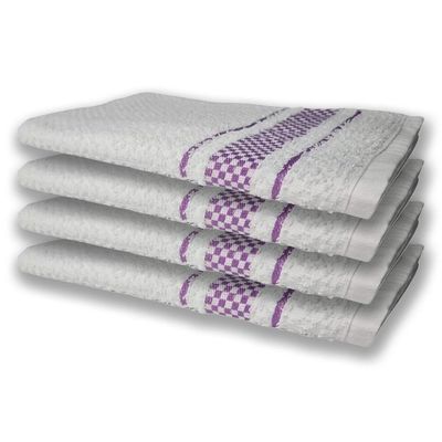 8 Panos De Prato Atoalhado Felpudo 4 Roxo 4 Marrom