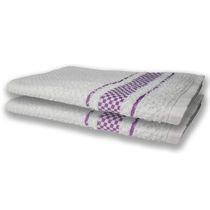 4 Panos De Prato Atoalhado Felpudo Vermelho e Roxo