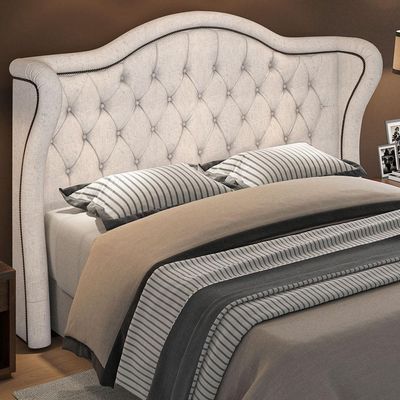 Cabeceira Cama Box Casal King 195cm P05 Lisboa Bege Claro