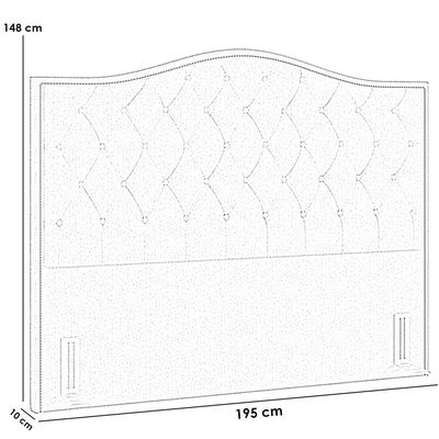 Cabeceira Cama Box Casal King 195 Cm P05 Grécia Linho Bege Claro - Lyam Decor