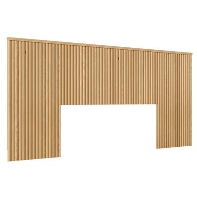 Kit Cabeceira Casal 240cm Com Mesa De Cabeceira Carvalho
