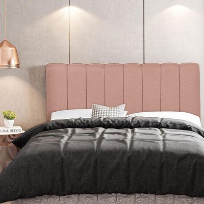 Cabeceira Cama Box Painel Casal 140 Cm Dubai W01 Linho Rosê
