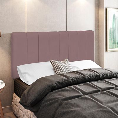 Cabeceira Cama Box Painel Casal 140 Cm Dubai W01 Suede Rosê