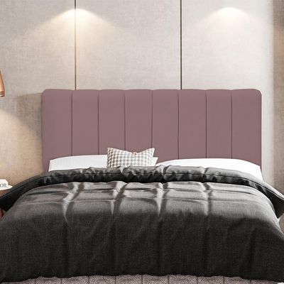 Cabeceira Cama Box Painel Casal 140 Cm Dubai W01 Suede Rosê